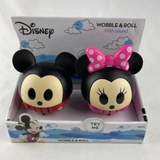 Disney Mickey Minnie Wobble And Roll Set With Sound - Interactive Toddler Toy