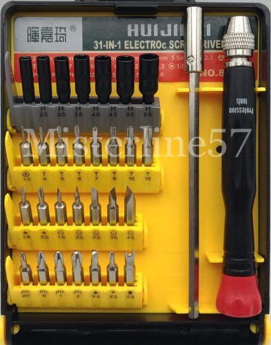 Set Kit 31 In 1 Cacciaviti Di Precisione Per Telefoni Cellulari Pc Torx Giravite Ebay