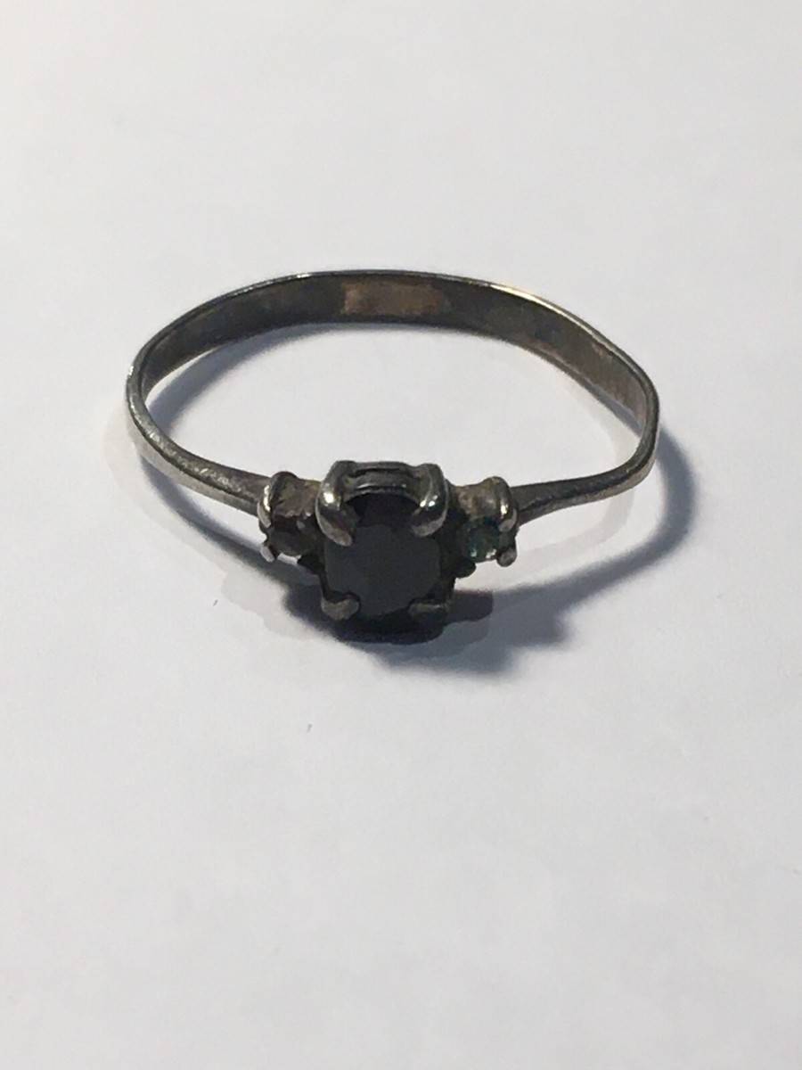 Bague En Argent Avec Pierre D'Onyx ? Taille 60 - Occasion, Référence 108-11/A055