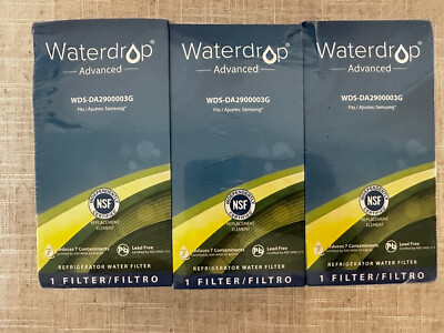 3 Waterdrop Advanced WDS-DA2900003G Filters, fits Samsung Aqua-Pure Plus