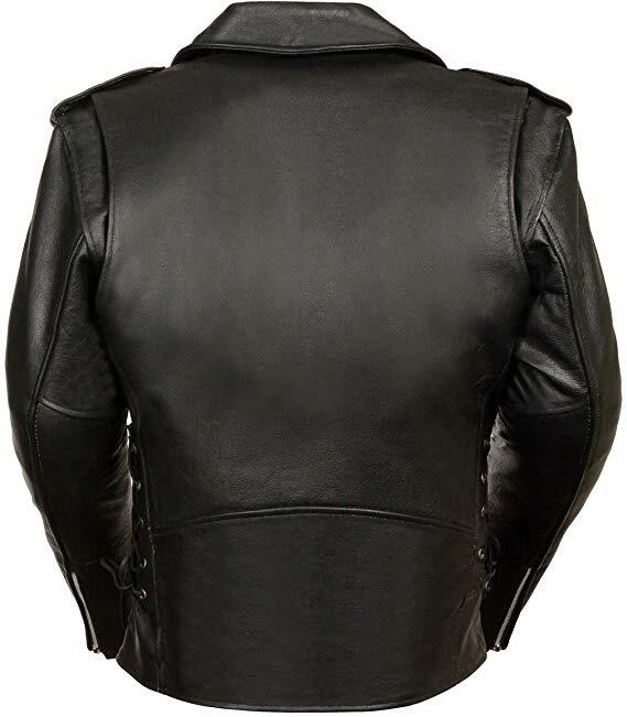 MILWAUKEE X6206 LEATHER Classic Side Lace Police Style Moto Jacket