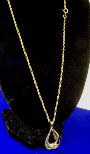 20" 9ct CHARLES RENNIE MACKINTOSH STYLE NECKLACE Art Nouveau 7.6gr Hm Edin. 10L - Picture 8 of 11