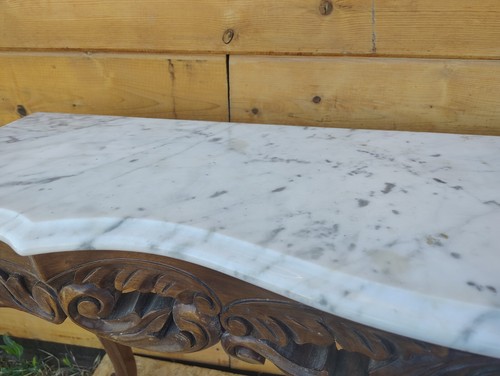 Louis XV marble topped entry table - Picture 4 of 4
