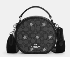 Coach CO985 Canteen Crossbody Signature Jacquard & Star Embroidery New