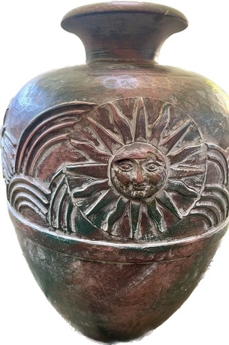 90's Southwest Celestial Sun Table Lamp by Casual Lamp of California’s Rustic - Picture 1 of 9