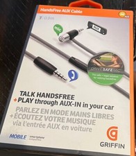 GRIFFIN Audio Hands-free Microphone AUX Cable Play Car Stereo for iPhone Galaxy