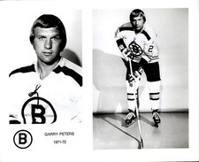 PF17 Original Photo GARRY PETERS 1971-72 BOSTON BRUINS CENTER CLASSIC NHL HOCKEY