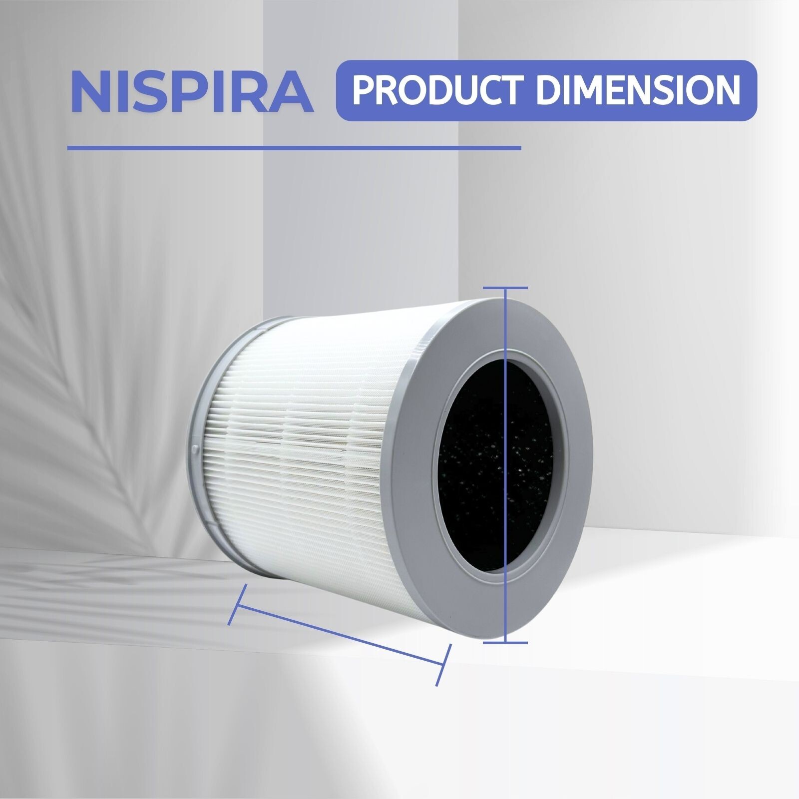 Nispira Mi4 Filter Replacement for Xiaomi 4 Compact Smart Air Purifier, 3 Packs