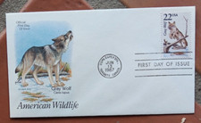 GRAY WOLF MINNESOTA WILDLIFE OF THE FIFTY STATES 1987  ARTCRAFT CACHET FDC UNADD