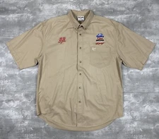 vintage DALE JARRETT 88 BUTTON DOWN SHIRT XL CHASE AUTHENTICS FORD RACING KHAKI