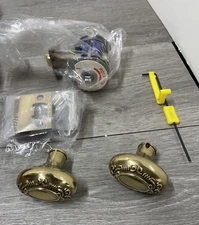 Emtek C820VUS7 Victoria Egg Designer Brass Privacy Door Knobset