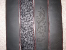 Black leather guitar strap your choice