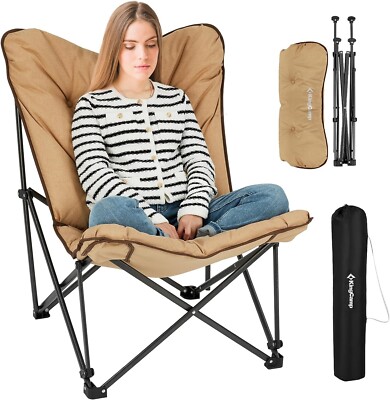 Padded Oversized Camping Chair XL Comfy Butterfly Folding Chair, NEW Open  Box