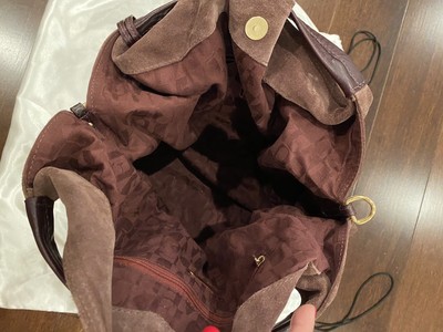 furla brown suede bag