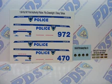 NY NJ Port Authority Police K9 1:64 Water Slide Decal Set Fits GL 2021- 23 Tahoe