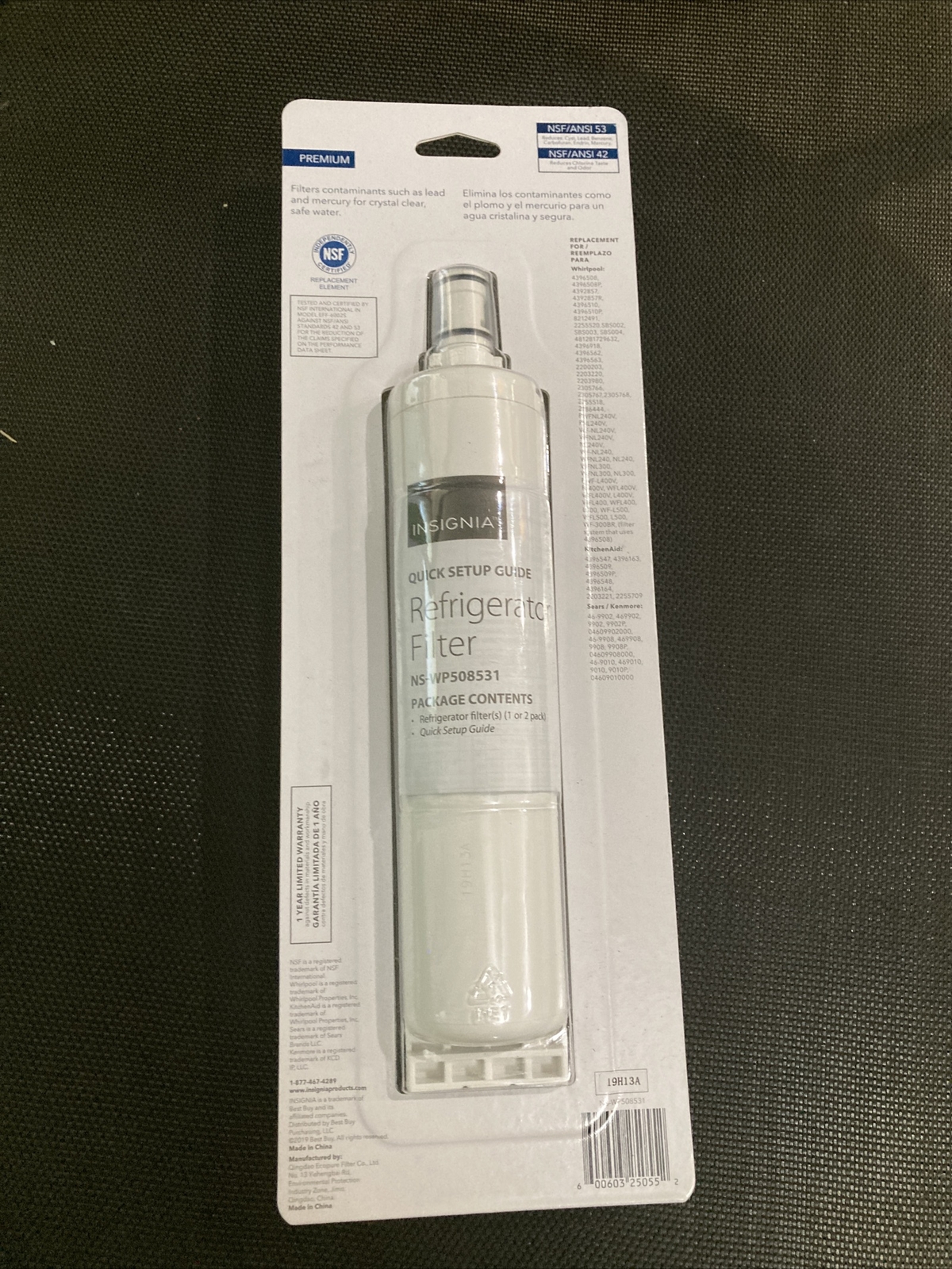 Water Filter Replacement for Whirlpool 4396508, WFNL240V, SBS002