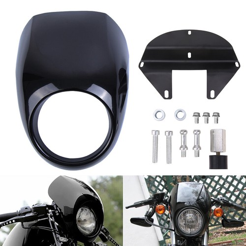 Cubierta de luz de carenado con capucha frontal para Harley Sportster Dyna XL 883 1200 - Imagen 2 de 11