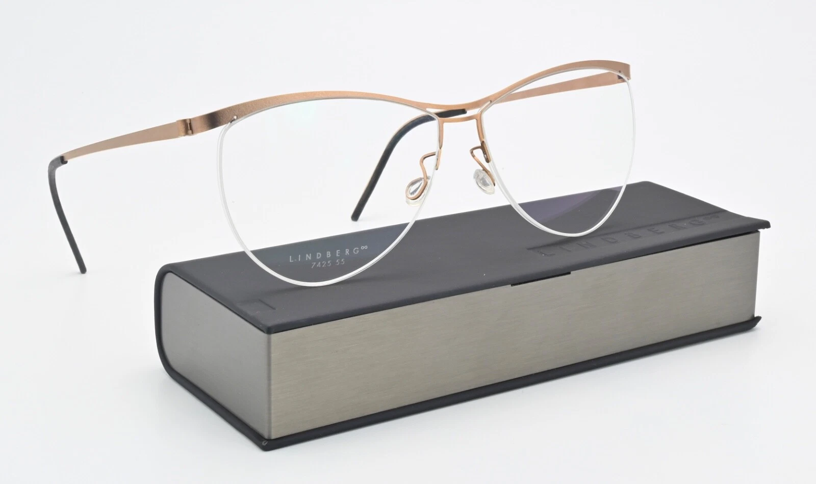 Lindberg Glasses Frame 7425 Col U 15 Strip Titanium Copper G Panto Drops M