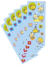 Happy Playful Fun CAT Heart Stickers 6 Small Sheets