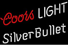 Silver Bullet 10" Vivid Led Neon Sign Light Lamp Wall Bar Beer Decor Display Vl