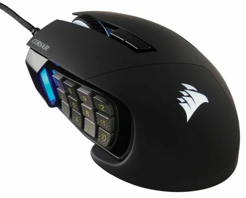 Corsair CH-9304111-NA Scimitar PRO 17 Buttons Wired Optical Gaming Mouse - Black