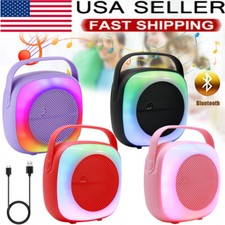 Portable Bluetooth Speaker Stereo Mini Karaoke Machine For Kids Xmas Gift FM TWS