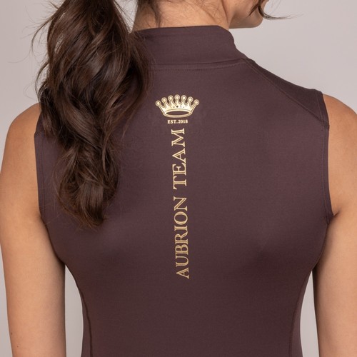 Shires Aubrion Team Sleeveless Womens Base Layer - Umber | Quick Dry, UPF50 - Picture 11 of 13