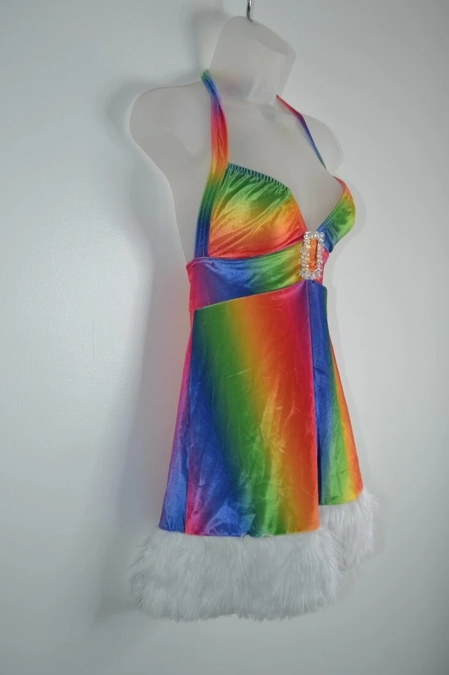 J Valentine, Psychedelic, Santa Dress, Rainbow, L/XL - Image 4 of 4