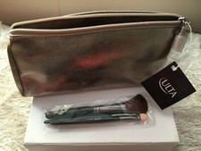 Ulta Beauty 3Pc Makeup Brush Blush Brush Eyeshadow Brush Crease Brush Bag NWB
