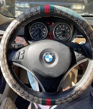 Custom Steering Wheel Cover Gucccii14-15color Dark Beige Coffee
