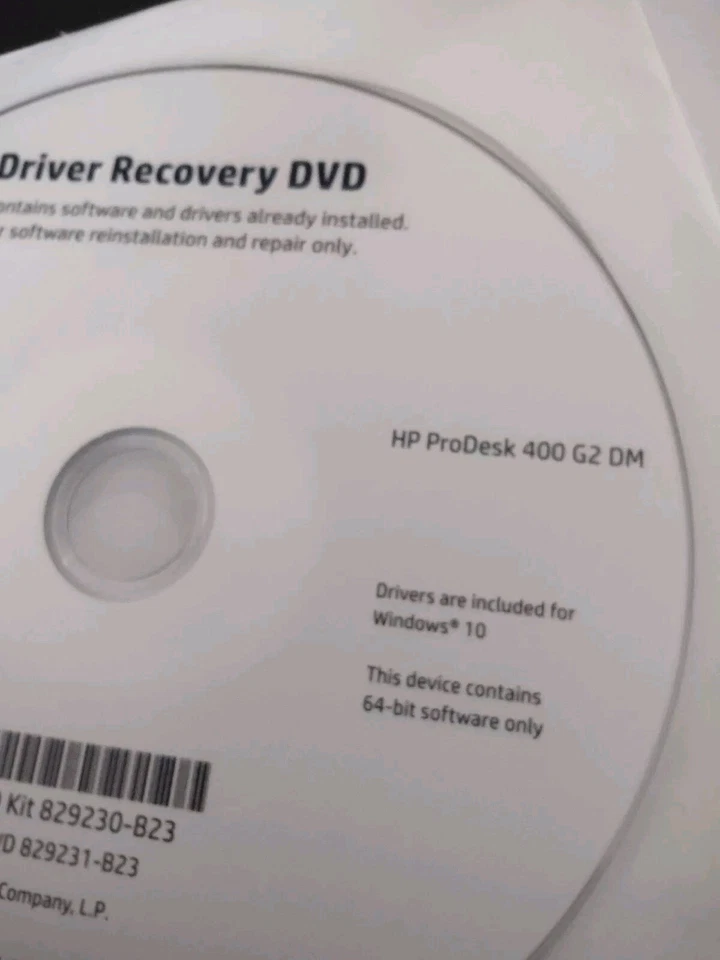 HP ProDesk 400 G2  Driver Recovery DVDs Windows 10 W/7 - Image 2 of 4
