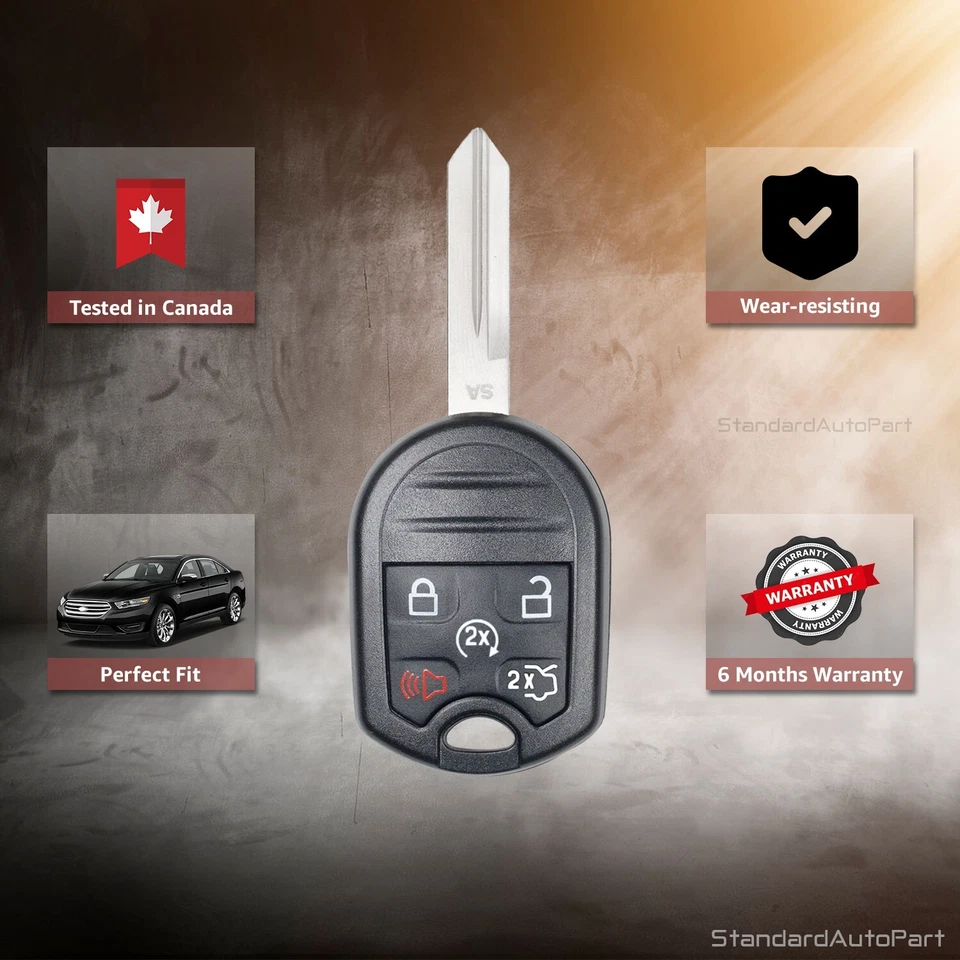 Llave de cabezal remoto 5 Btn para Ford Edge Expedition Explorer Flex Navigator 164-R8000 Foto 4 de 4