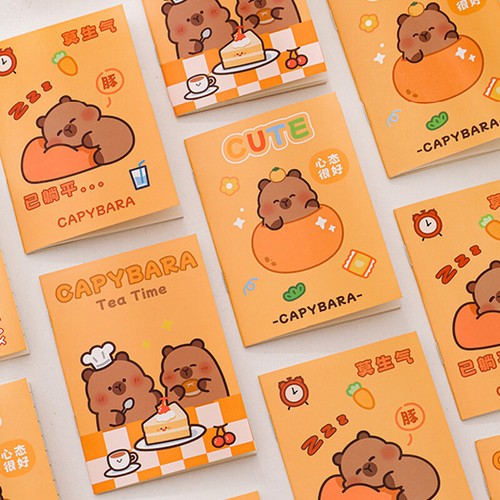 4Pcs Cute Capybara Notebook Kawaii Pocket Book Creative Fashion Mini ...