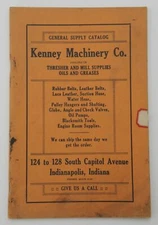 1923 Kenney Machinery INDIANA Thresher & Mill Supplies CATALOG Farm Equipment