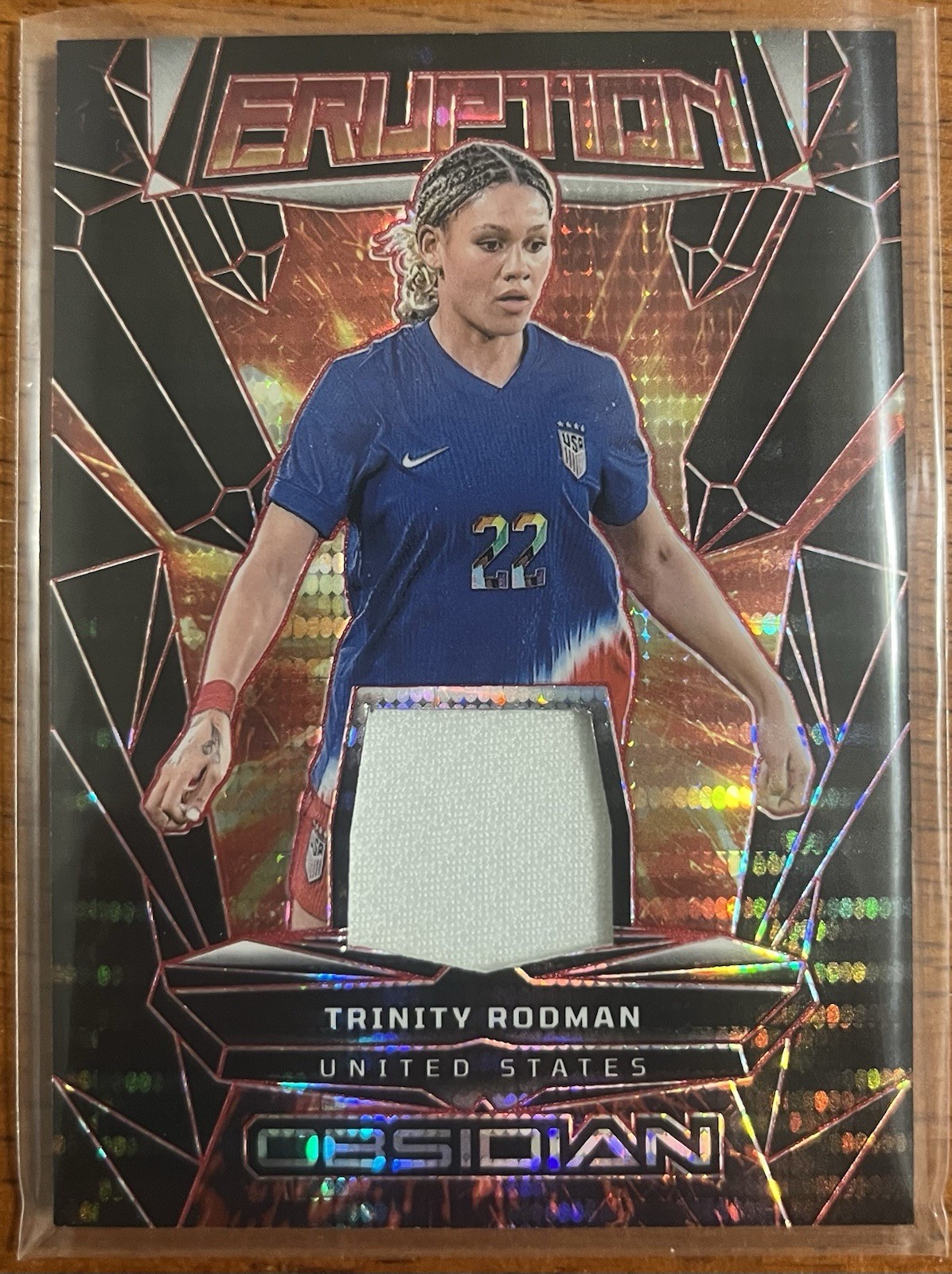 Trinity Rodman 2024-25 Panini Obsidian Eruption Electric Etch Patch /35