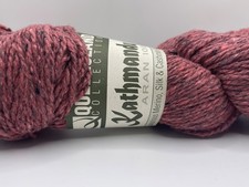 Queensland Kathmandu Aran 100 Merino Silk Cashmere Tweed Yarn 42 Hollyhock 208y