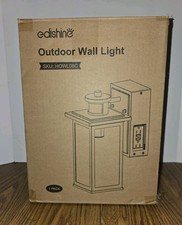 Luz de pared exterior con toma GFCI, sensor de movimiento de pared exterior de anochecer a amanecer