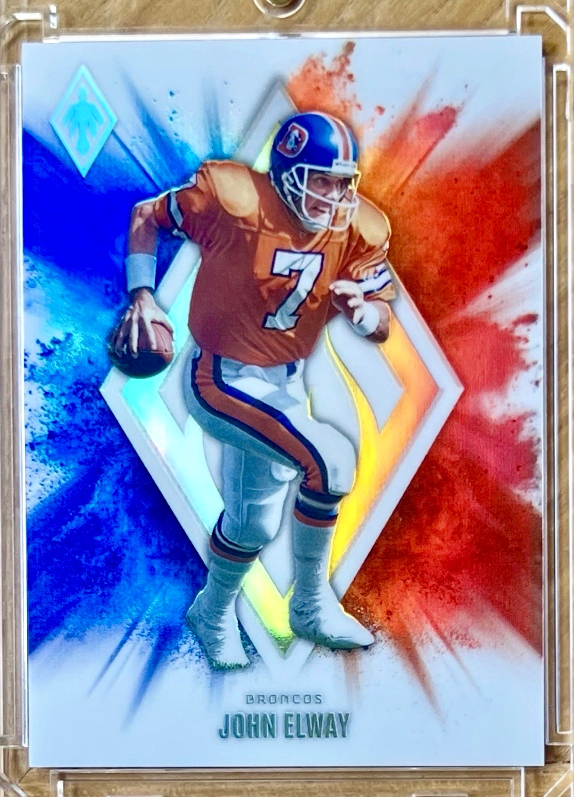JOHN ELWAY 2025 Panini Phoenix COLOR BLAST SSP Case Hit Card #25 DENVER BRONCOS