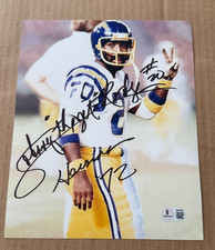 JOHNNY RODGERS SIGNED SAN DIEGO CHARGERS 8X10 PHOTO BECKETT BAS HAND SIGNED