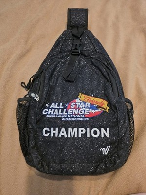 All Star Challenge Cheer Dance Nationals Champion Glitter Sling Backpack Bag