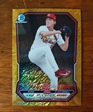2026 Bowman Chrome Liam Doyle Gold Refractor 43/50 BCP-10 Cardinals