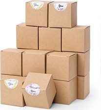 30PCS Gift Boxes, 2x2x2 Inches, Brown Kraft Paper Favor Boxes