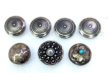 Southwestern Style Concho Mixed Button Covers Set Of 7 Star Burst Floral