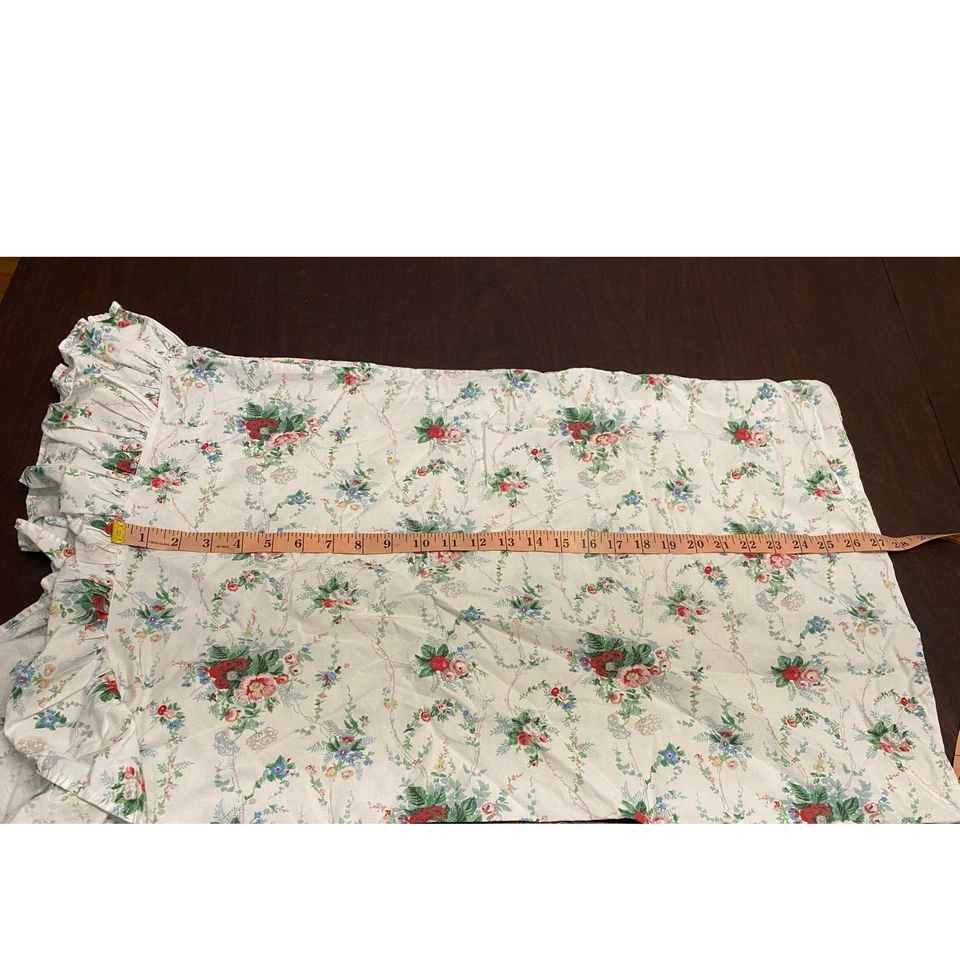 Funda de Almohada Vintage Ralph Lauren Floral Volantes Estándar 100% Algodón Hecha en EE. UU. Foto 4 de 4