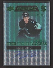 2022 UD Credentials Debut Ticket Access Kole Lind #DTAA-KL Green 23/25 Auto