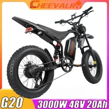 CHEEVALRY G20 3000W Peak Electric Motorcycle 48V 20AH 45KPH E-MoutainBike NEW