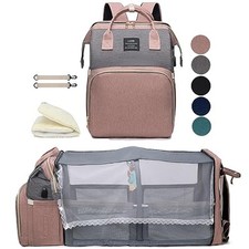 Diaper Bag Backpack with Changing Station: Baby Toddler Bags for Girls Pink