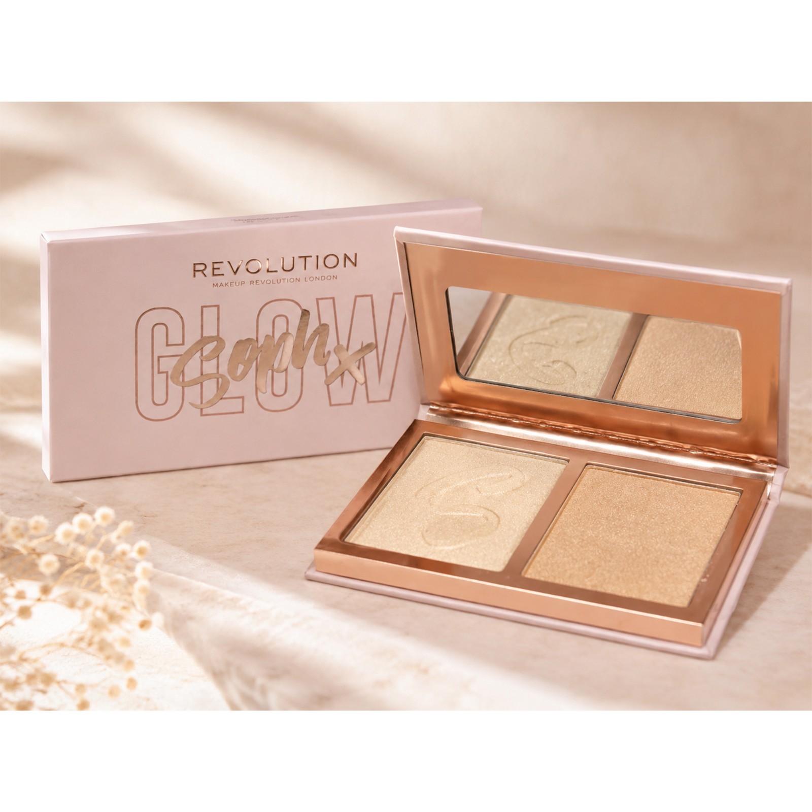 REVOLUTION SOPH X FACE DUO SUGAR FROSTING HIGHLIGHTER ILLUMINATOR