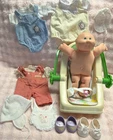 Vintage Cabbage Patch Kids Preemie Doll, Outfit, Shoes, Rocker/carrier