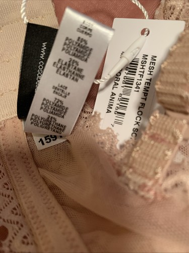 Cosabella Women's LARGE Mesh Temptation Flock Soft Bralette NWT - Picture 7 of 7